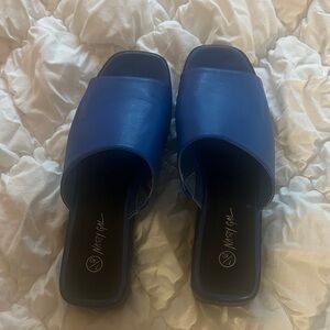 Nasty Gal Women's Vibrant Blue Mules